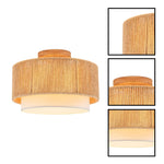 3 light chandelier light metal rattan Hallway light black kitchen lamp