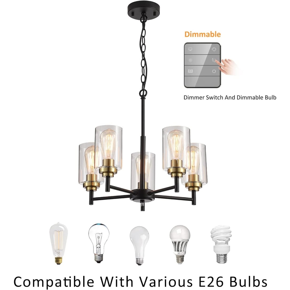 5 light kitchen chandelier glass kitchen island lighting black and gold pendant island lighting