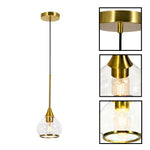 1-light pendant light cast glass kitchen island gold ceiling light