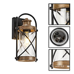 1-Pack porch light metal exterior lamps black wall fixture