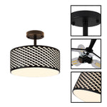 1 Pack led light metal ceiling light black flush mount ceiling fixture