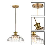 Flower shape hanging light fixture glass metal vintage pendant lights gold kitchen island