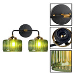 2 Light light fixtures black/Gold/Green vanity lights   metal wall mount light