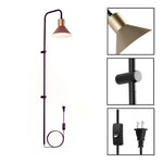 1 Pcs light wall bedroom black plug in wall sconce metal wall light
