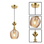 Adjustable light pendant glass metal kitchen sunset gold bordeaux LED light