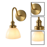 LED wall sconce gold wall light brass, glass wall light fixture