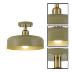12.6” led light metal light fixture deep green Entryway light