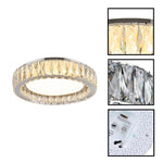 15 Inch lighting fixtures crystal metal flush mount light chrome ceiling light