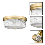 12inch flush mount light metal ceiling fixture gold led light