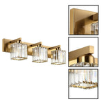 3 Light vanity light gold light fixtures aluminum, crystal bathroom lighting