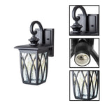 18in wall light glass aluminum wall lantern black exterior wall sconce