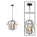 4 light light for kitchen metal living room black gold pendant light