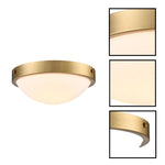 2-Light flush mount ceiling light gold ceiling lights glass light fixture