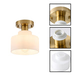 2 pack light fixtures glass metal light bulb white gold modern ceiling light