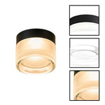 3 pack led light glass metal flush mount black ceiling lighting