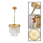 3 Pack dining room lights gold shade chandelier Crystal pendant light