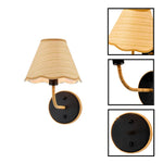 2 pack light bulb rattan lighting fixtures black wall sconces