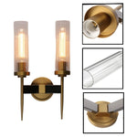 2 Light vanity lights for mirror antique bathroom vanity lights copper, glass decor wall light