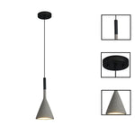 1 Light island lights black hangable light concrete pendant light