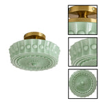 13.8 inch ceiling light glass flush mount ceiling fixture mint green light fixture