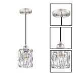 3 Pack light bulb nickel light fixture Crystal pendant light