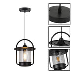2 pack light bulb glass metal light fixtures black Island light