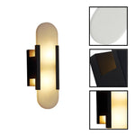 13.8in Modern wall sconces aluminum marble wall lighting black wall lamp