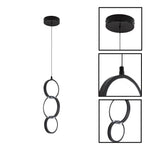 18W bulb light black kitchen island lamp aluminum  pendant light