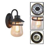 Antique wall sconce glass metal doorway light oil rubbed bronze indoor wall light