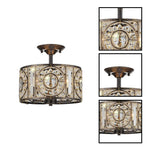 3 lightceiling light metal bedroom light black with antique gold brush crystal lights