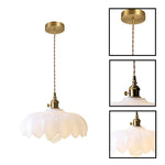 1-light ceiling lamp milk white pendant light glass brass fixtures