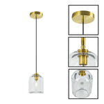 3 Pack hanging light gold bulbs light Crystal pendant light