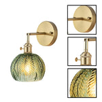 Adjustable wall sconce light glass metal indoor wall light gold green sconce wall lighting