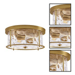 2 light ceiling lights glass metal lighting fixtures brushed gold living room light