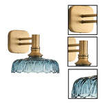 Vintage bulb light glass wall sconce blue bedroom light