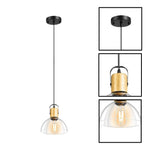 2 Pack bulbs light black indoor lighting metal pendant light