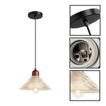 67 Inch bulbs light black light fixtures glass, wood  pendant lights