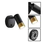 Modern wall sconce aluminum hallway light black gold wall bulb
