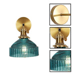 2 Pack bulb light metal glass light fixture blue gold wall sconces