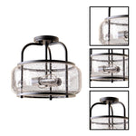 2 light hallway light alloy steel glass flush led light dark bronze living room light