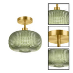 ‎modern light bulb glass metal light fixtures green shade of lights