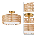 3 light bedroom lights metal rattanled light gold sconce lights