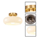 11 inch flush mount lamp glass metal light fixture gold ceiling light