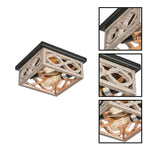 2 light shade of lights metal wood kitchen light distressed white home lighting