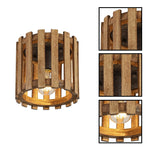Farmhouse bulb light metal wood kitchen light brown ceiling light
