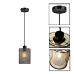 Cage ceiling fixture iron hanging lamp black and gold pendant light