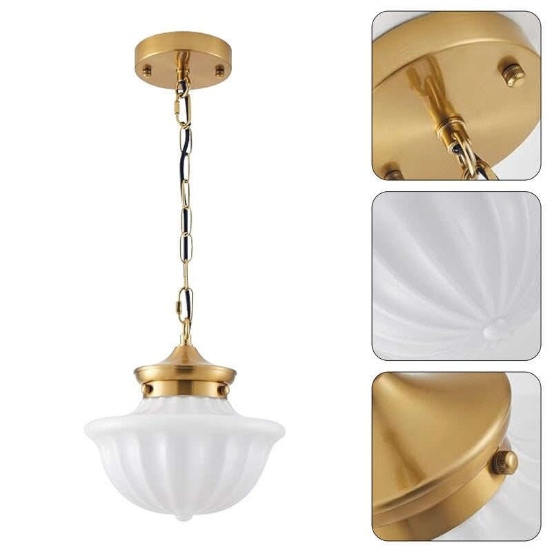 Adjustable hanging lamp fixture gold and mushroom dining room lights glass,metal pendant light lamp