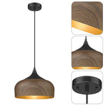 Adjustable hanging light walnut pendant light wood,metal island lights