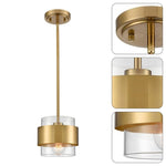 Adjustable height pendant light gold island light glass, metal lighting for kitchen