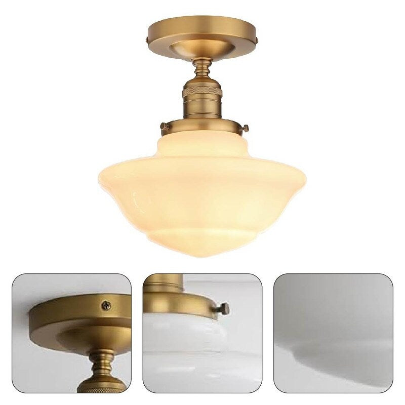 Antique hallway lighting gold bedroom lighting glass, metal ceiling light